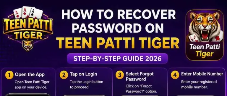 How to Recover a Password on Teen Patti Tiger (2026 Complete Guide) 1 Recover password on Teen Patti tiger